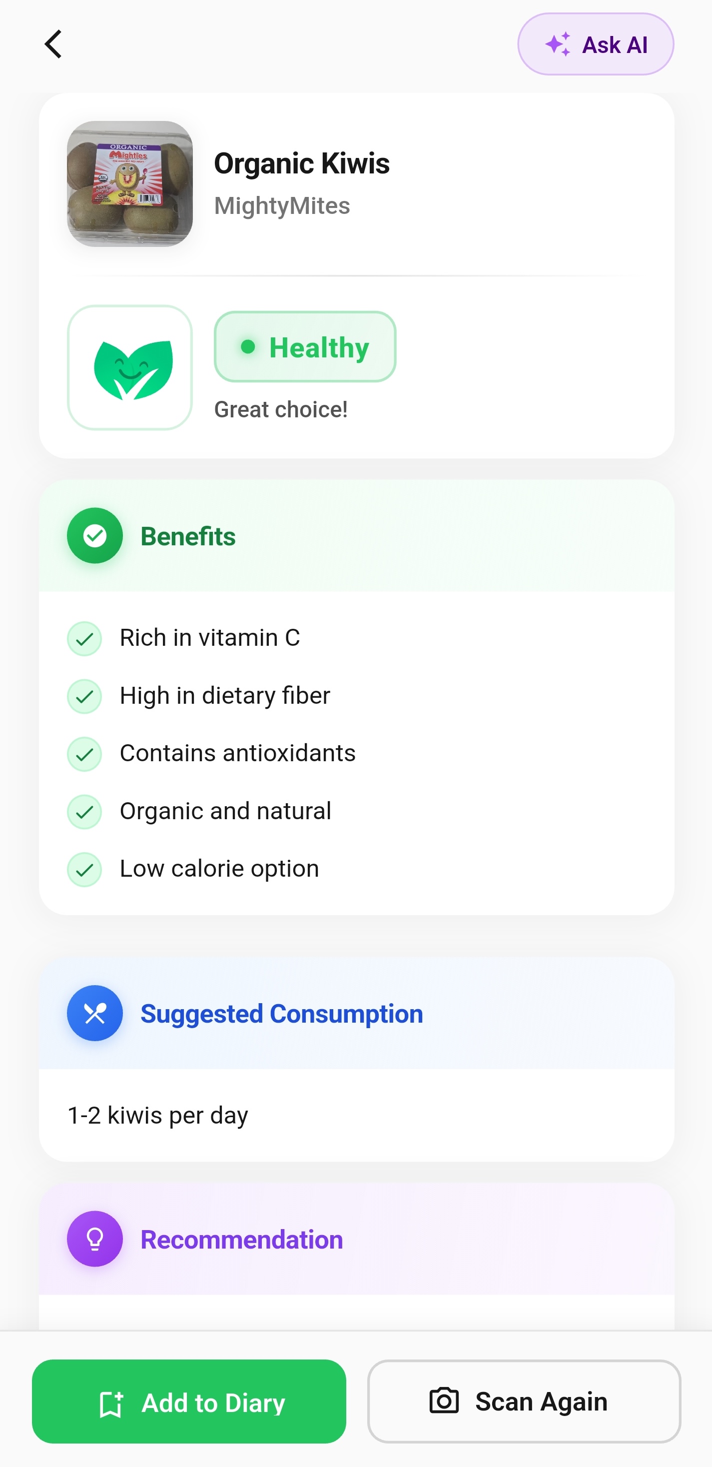 Is It Healthy App Screenshot